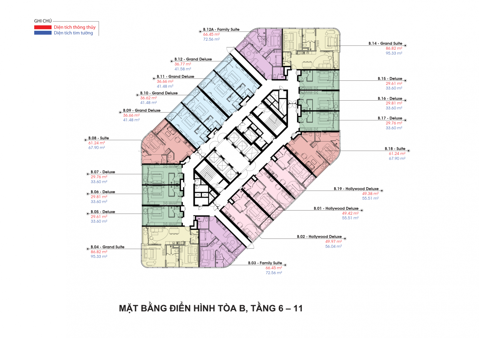 MẶT BẰNG TÒA B CRYSTAL VÂN ĐỒN